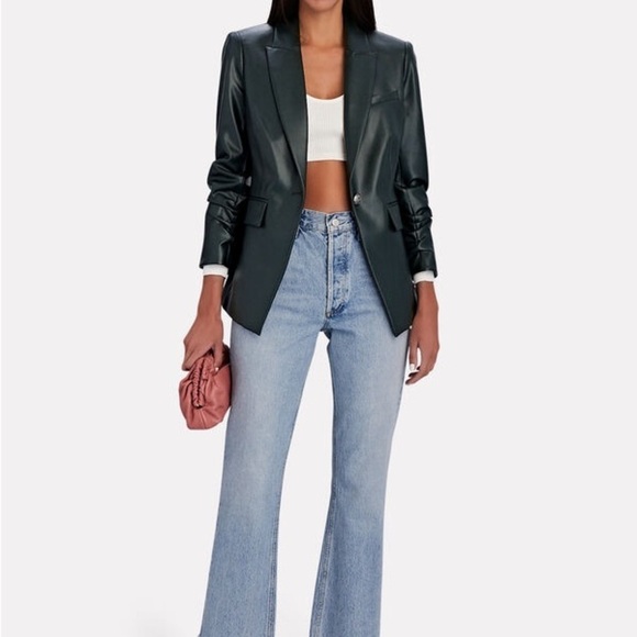 Veronica Beard Hollis Dickey Single-Breasted Faux Leather Jacket - Picture 6 of 10